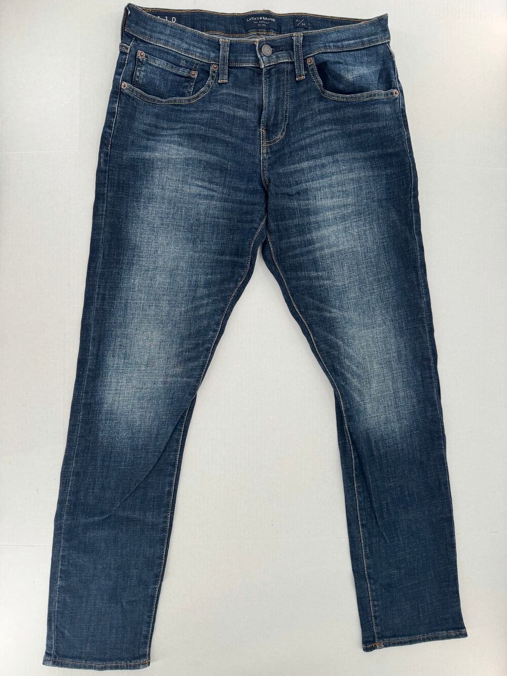 Lucky Brand 110 Slim Jeans Mens 31x30 Blue Denim Stretch Straight Leg Casual